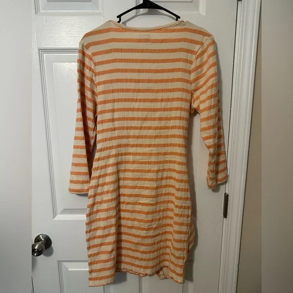 NWT Free People Free-est Ember Sleeved Mini Dress Orange Creamsicle LG - Picture 5 of 5